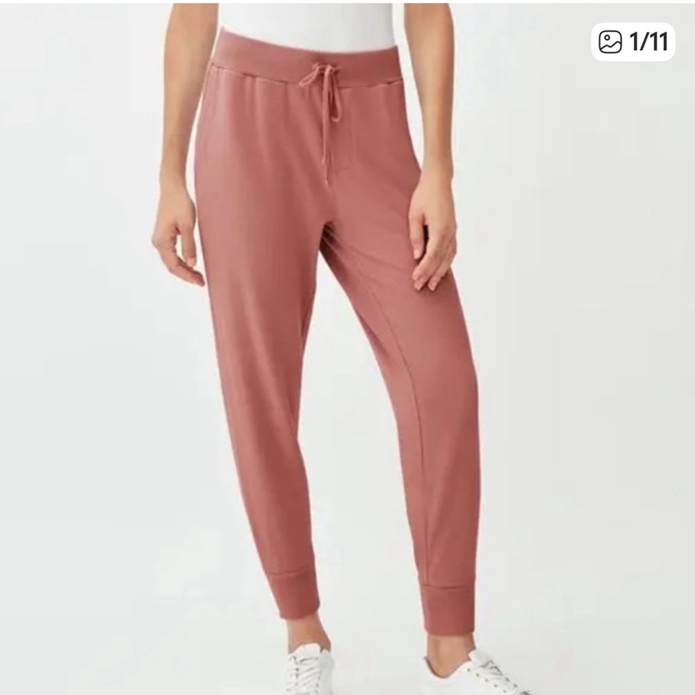 CUYANA French Terry Organic Cotton Lounge Tapered Lounge Jogger Pants, Size XS